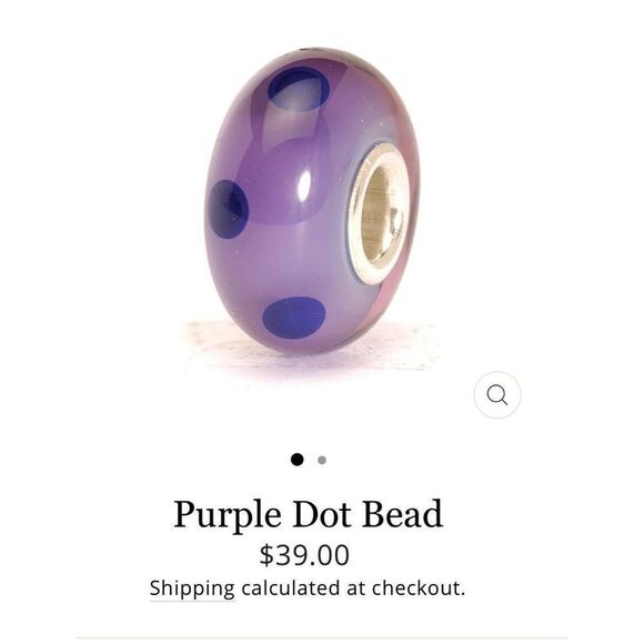 Trollbead Purple Dot Bead - Picture 4 of 4